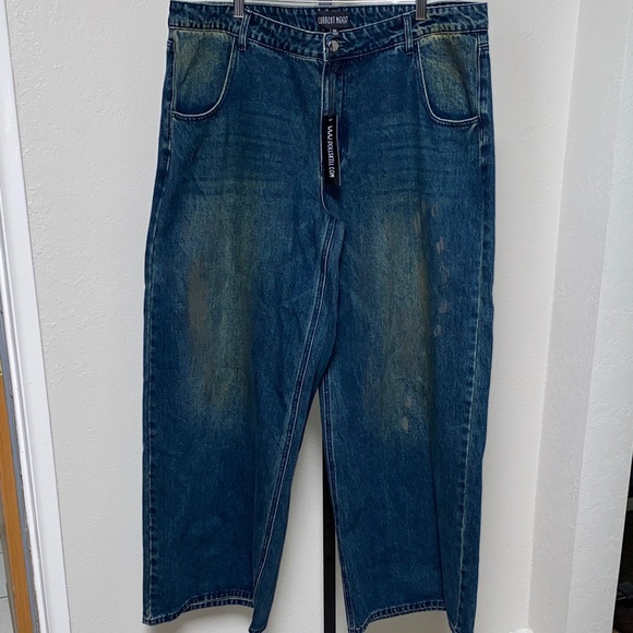 Current Mood Denim - #DK274-Dolls Kill Current Mood Wide Leg Jeans - 1X